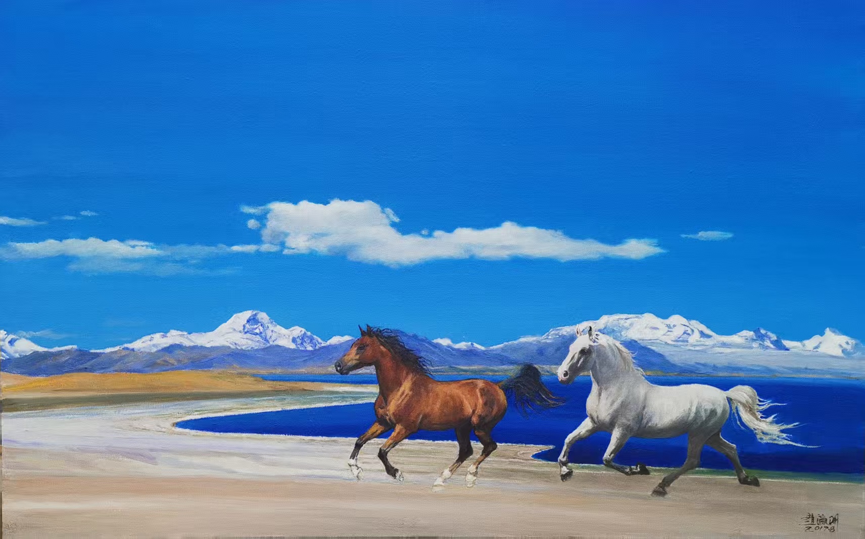 雪域风情系列108x70cm 2017年